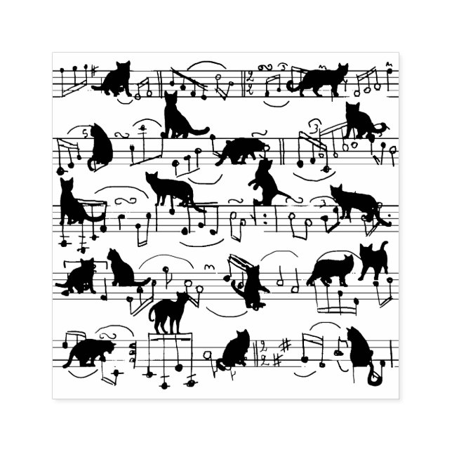 Tampons Encreurs chatons musicaux (Impression)