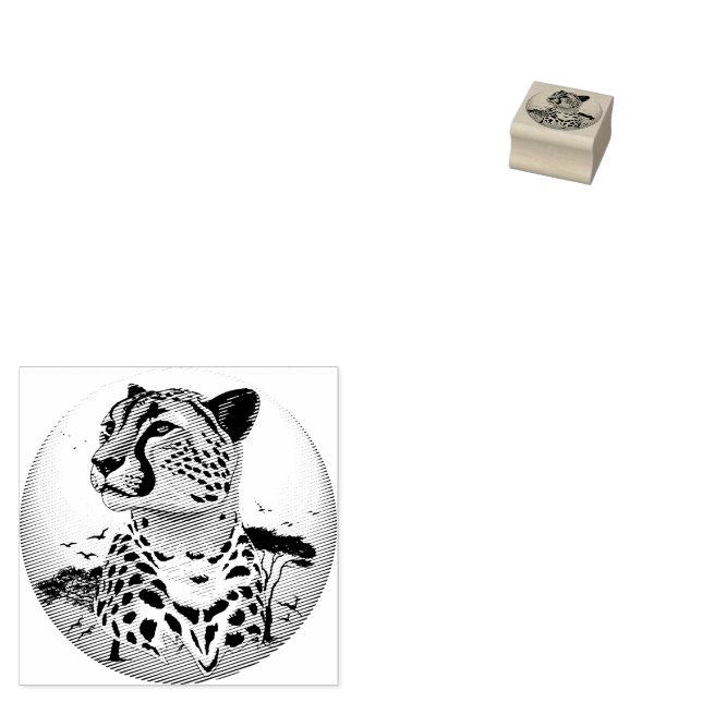 Tampons Encreurs Cheetah African Feline Wild Animal (Tamponné)