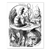 Chenille fumant le narguilé Alice au pays des merv