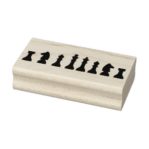 Tampons Encreurs chess pieces silhouette timbre art