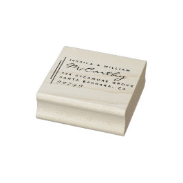 Tampons Encreurs Chic Modern Married Couple's Names Return Adresse