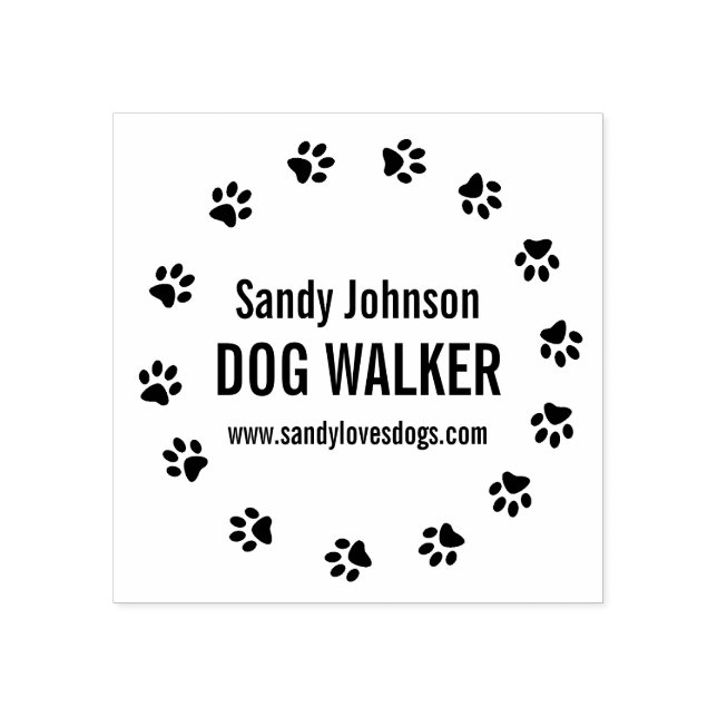 Tampons Encreurs Chien Walker Marcher animal de compagnie Business  (Impression)