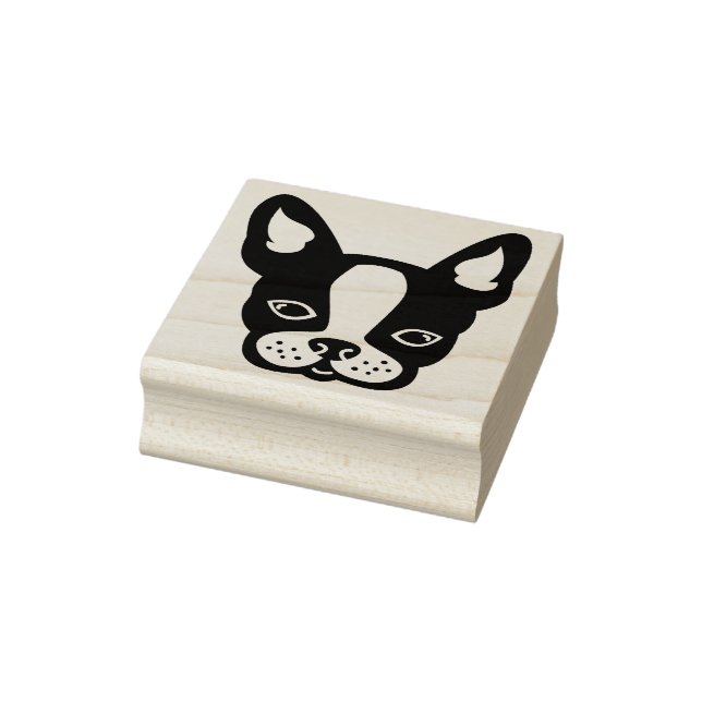 Tampons Encreurs Chiffre-Chien-Français-Boston Terrier-Timbre (Tampon)