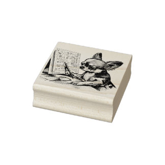Tampons Encreurs Chihuahua Artiste No 3 Timbre en caoutchouc