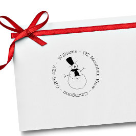 Tampons Encreurs Christmas Snowman Accueil Adresse Timbre auto-enca