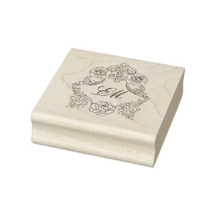 Tampons Encreurs Cimier Monogramme Baroque Botanique Mariage Logo