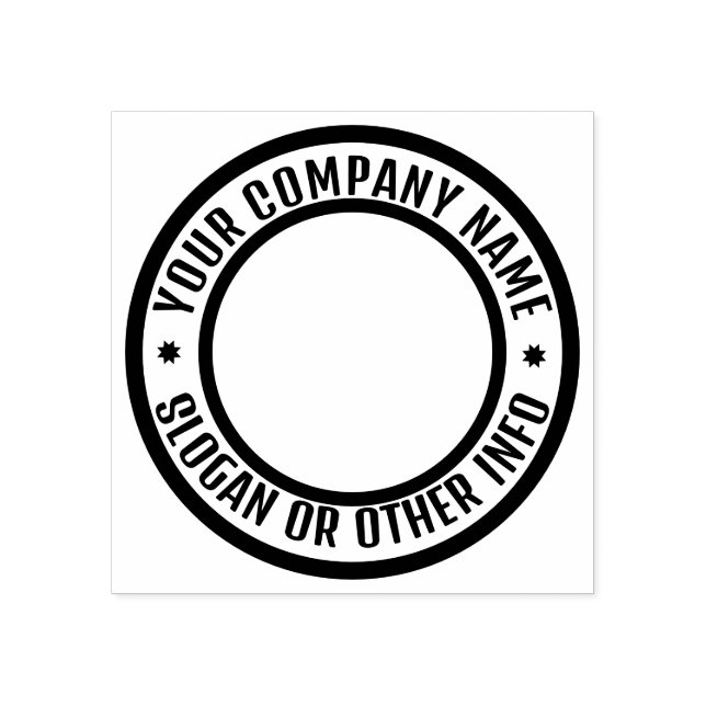 Tampons Encreurs Circle Business Logo Custom Rubber Stamp (Impression)
