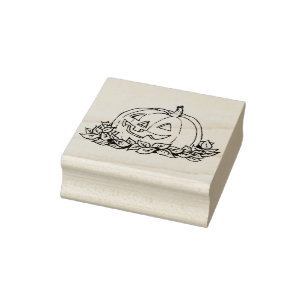 Tampons Encreurs Citrouille face 3 illustration timbre art
