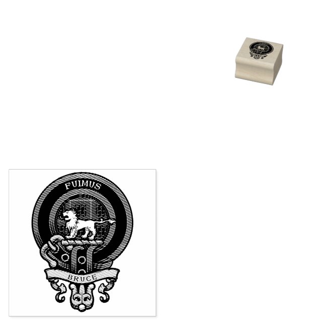 Tampons Encreurs Clan écossais Bruce Badge et Crest | Armoiries (Tamponné)