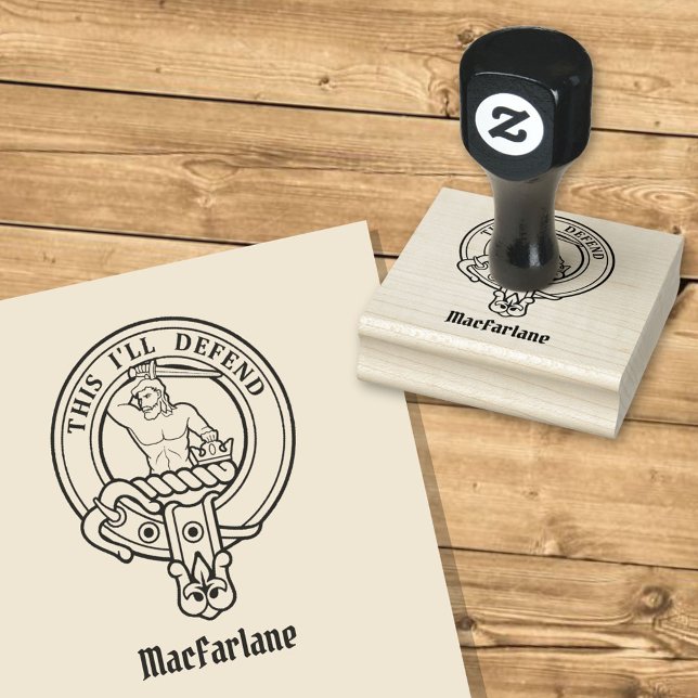 Tampons Encreurs Clan MacFarlane Crest Timbre en caoutchouc (Créateur téléchargé)