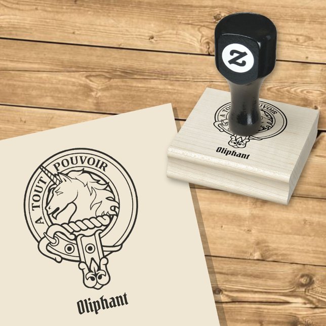 Tampons Encreurs Clan Oliphant Crest Timbre en caoutchouc (Créateur téléchargé)