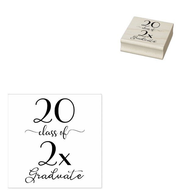 Tampons Encreurs Classe de 2025 Diplômé de la typographie moderne (Tamponné)