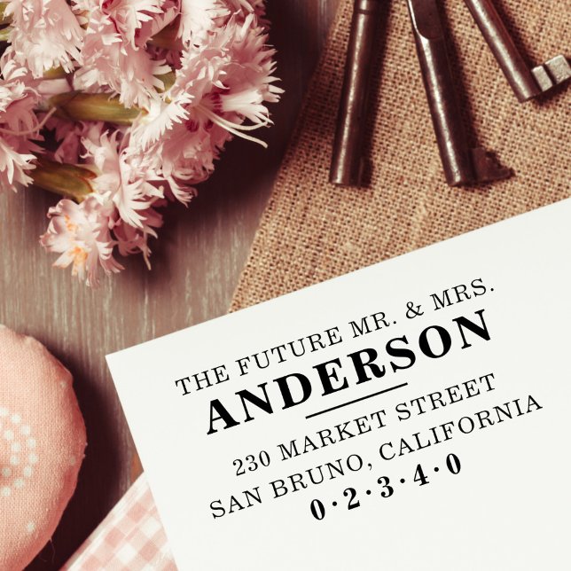 Tampons Encreurs Classic Bold Formal Future M & Mme Adresse de reto (Créateur téléchargé)