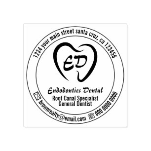 Tampons Encreurs Clinique Dentaire Teeth Heart Branding
