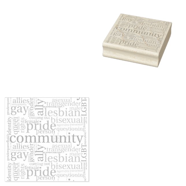 Tampons Encreurs Cloud de mot communautaire LGBTQ+ SlipperyJoe (Tamponné)