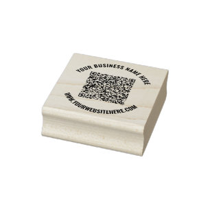 Tampons Encreurs Code QR et texte personnalisé Timbre en caoutchouc