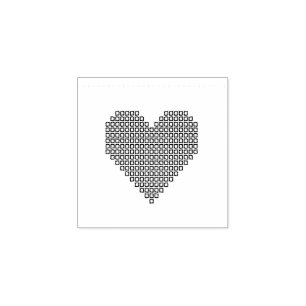 Tampons Encreurs Coeur de pixel noir