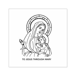 Tampons Encreurs Coeur immaculé de la Vierge Marie Jésus Religieu