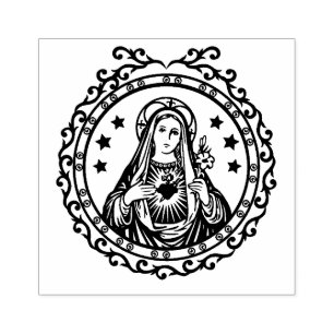 Tampons Encreurs Coeur immaculé de la Vierge Marie Religieux catho