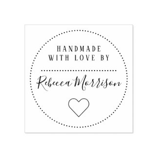 Tampons Encreurs Coeur mignon | Nom Personnalisé Script fait main a