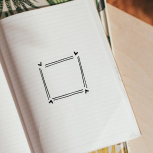 Tampons Encreurs Coeurs carrés, cadre de journal