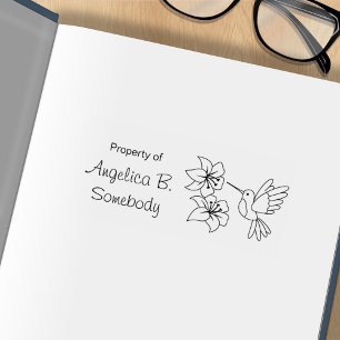 Tampons Encreurs Colibri près de Fleurs - Plaque