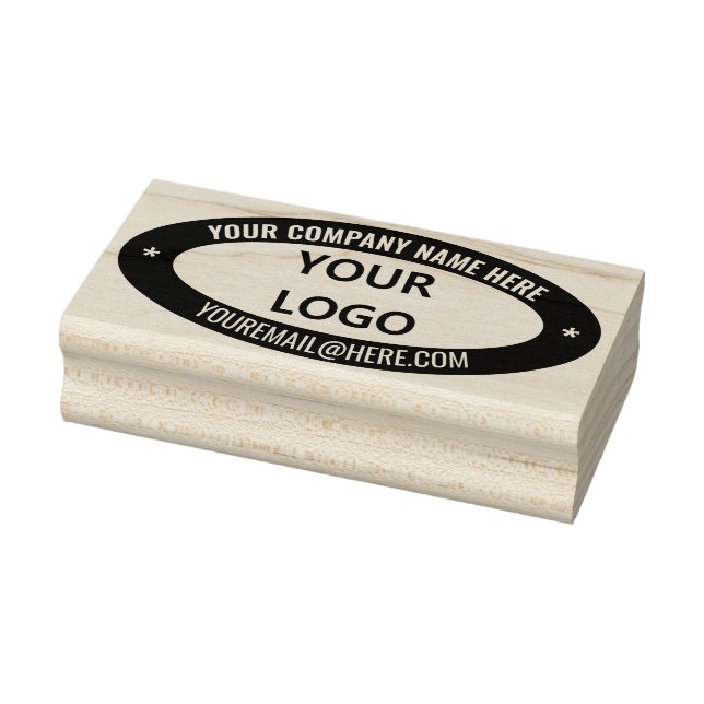 Tampons Encreurs Company Logo Name Info Oval Rubber Stamp Example (Tampon)