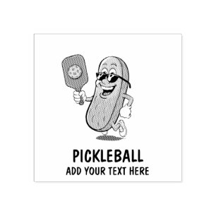 Tampons Encreurs Concombre Personnalisé Mignon Jouant au Pickleball