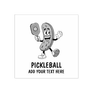 Tampons Encreurs Concombre Personnalisé Mignon Jouant au Pickleball