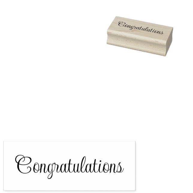 Tampons Encreurs Congratulations Cursive Script Text Template (Tamponné)