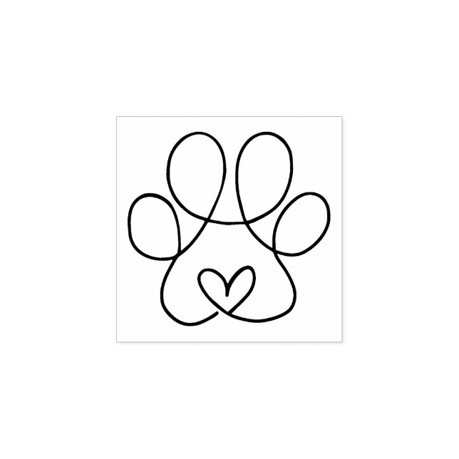 Tampons Encreurs Continuous Line Art Heart à l'intérieur d'un Mini  (Impression)