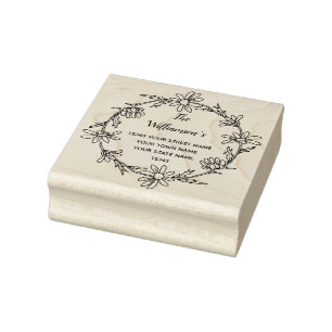Tampons Encreurs Couronne florale Famille Rustique Daisy Adresse de