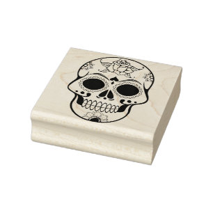 Tampons Encreurs Crâne à sucre Calavera 2 illustration timbre art
