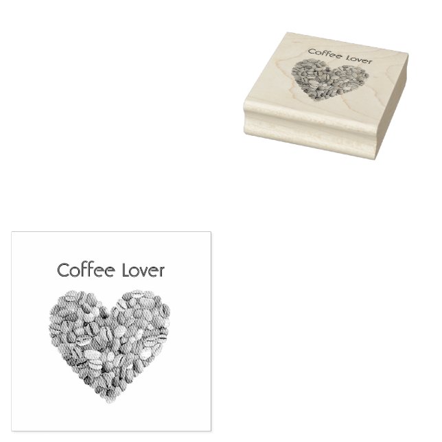 Tampons Encreurs Cream Coffee Heart Cups (Tamponné)