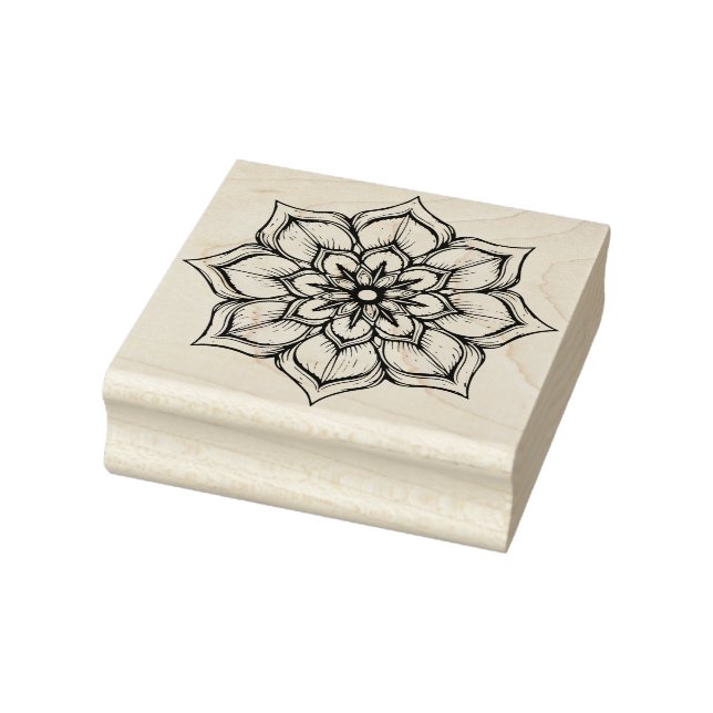 Tampons Encreurs Create Your Own Hand Drawn Mandala Flower Blossom (Tampon)