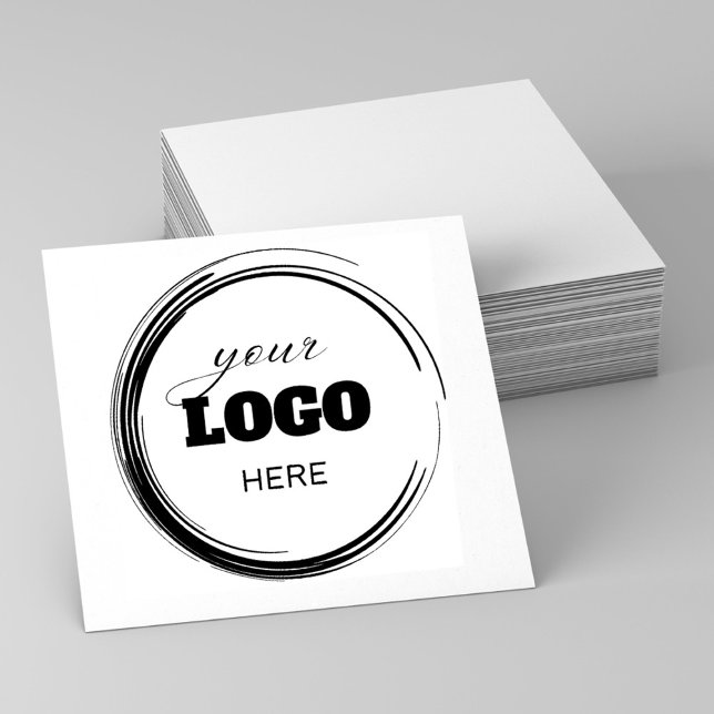 Tampons Encreurs Créer Round Modern Custom Logo Entreprise (Créateur téléchargé)
