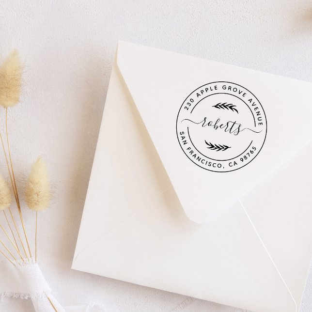 Tampons Encreurs Créez votre propre adresse de retour de Feuilles b (Créateur téléchargé)