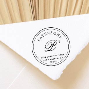 Tampons Encreurs Créez votre propre adresse de retour de monogramm