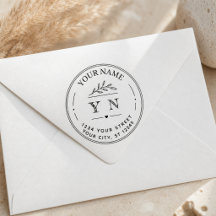 Créez votre propre adresse de retour ronde élégant