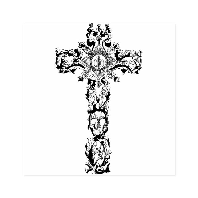 Tampons Encreurs Croix chrétienne catholique IHS décorative (Impression)