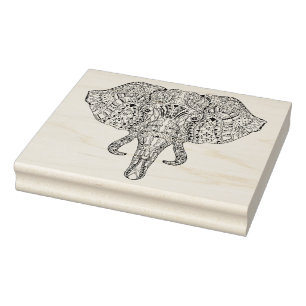 Tampons Encreurs Croquis de griffonnage de tête d'éléphant