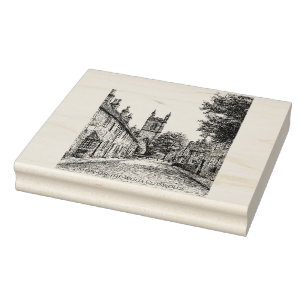 Tampons Encreurs Croquis du village Stow-on-the-World, Cotswolds An