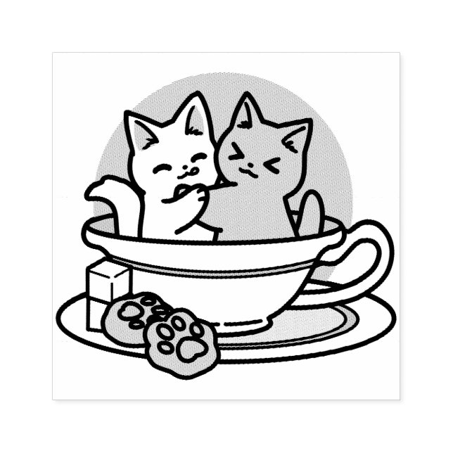 Tampons Encreurs Cuddin en coupe - Tea Time adorable (Impression)