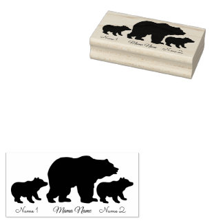 Tampons Encreurs Custom Mama Bear With 2 Kid Names Mothers Day Gift