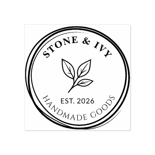 Tampons Encreurs Custom Round Logo Rubber Stamp (Impression)