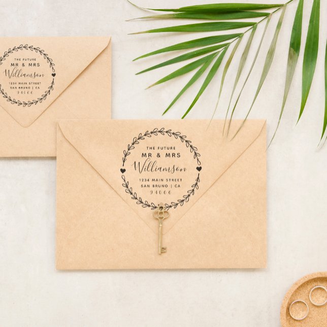 Tampons Encreurs Custom The Future M & Mme Mariage Adresse de retou (Créateur téléchargé)