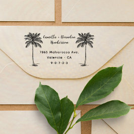 Tampons Encreurs Customisez votre plage/Noms Rustic+Adresse de reto