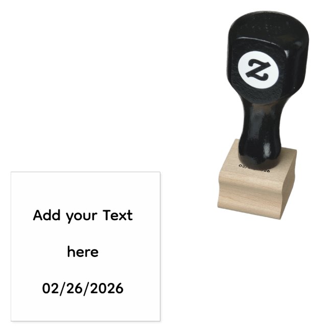 Tampons Encreurs Customizable Square Wooden Handle Art Rubber Stamp (Tamponné)