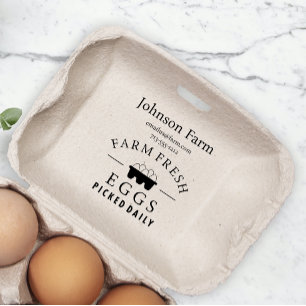 Tampons Encreurs Cute Chicken Farm Oeufs Frais Carton Ajouter le no