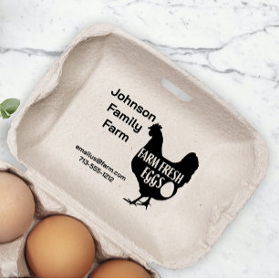 Tampons Encreurs Cute Chicken Farm Oeufs Frais Carton Ajouter le no